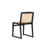 Picture of  chair, atelier, wood black matte, cream, 48x52x79cm