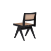 Picture of Dining chair, vintage, wood black matte, beige, 48x57x82.5cm
