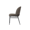 Picture of Chair, sophie, black metal, pu leather grey, 49x56x82cm