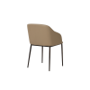 Picture of Chair with armrest, zarina, pu leather marron, metal bronze leg