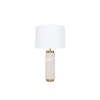 Picture of Table lamp, alabaster+steel fabric shade, φ38*h66cm
