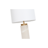 Picture of Table lamp, alabaster+steel fabric shade, φ38*h66cm