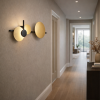 Picture of Round wall lamp, geometric, steelfinish: ab (s-013)+bz(s-016)light source: led 5w 3000k, size:55*21.8*h12cm