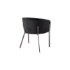 Picture of Chair with armrest, ozy, back and seat grey,  metal brass brushed legs, 61.5x62x77.5cm