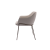 Picture of Chair with armrest, tom, leather pu, cream, leg brushed brass,61x63x79cm