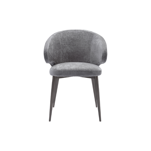 Picture of Chair with armrest,warren, fabric,grey, metal two tone grey legs, 61x57x81cm