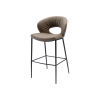 Picture of Bar stool, vento, leather, beige, 61x59x107cm