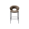 Picture of Bar stool, vento, leather, beige, 61x59x107cm