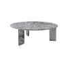 Picture of Big top coffee table, corolla,  marble, white,dia.100x35cm