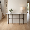 Picture of Console, lili, top white marble, brushed brass base, 140x40x80cm