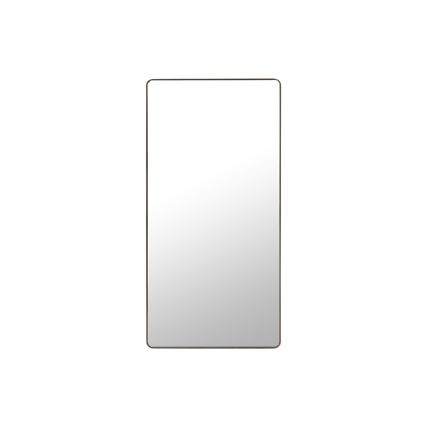 Picture of Floor clear mirror, lotus, steel brushed brass, 100x200