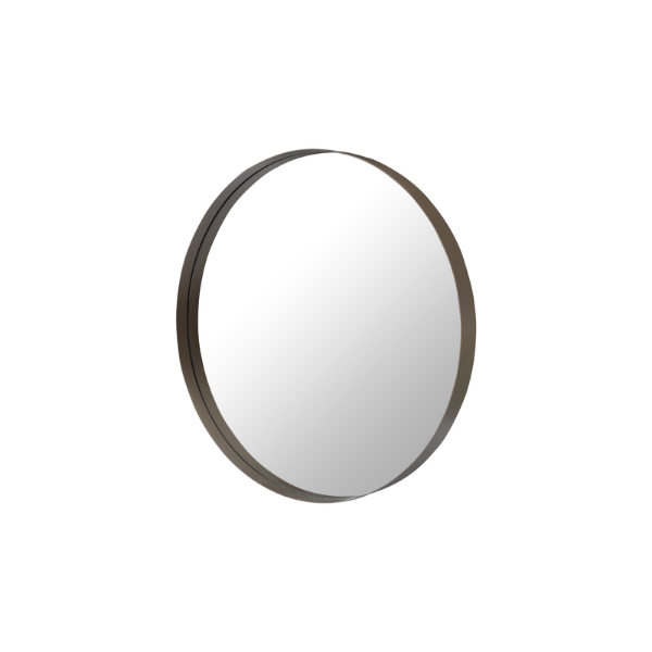 Picture of Wall clear mirror, mia, steel brushed brass, dia.100x8 cm 