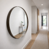 Picture of Wall clear mirror, mia, steel brushed brass, dia.100x8 cm 