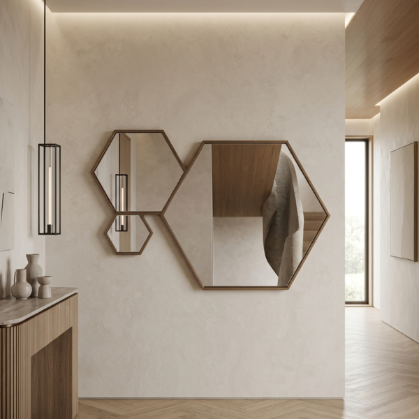 Picture of Wall mirror, infinity, steel, 99x65x4 cm