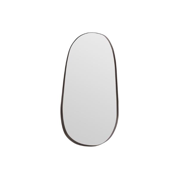 Picture of Wall mirror big, sami, steel brushed brass, black base board, 100x100x7cm