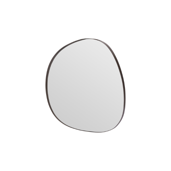 Picture of Wall mirror medium, sami, steel brushed brass, black base board, 100x100x7cm
