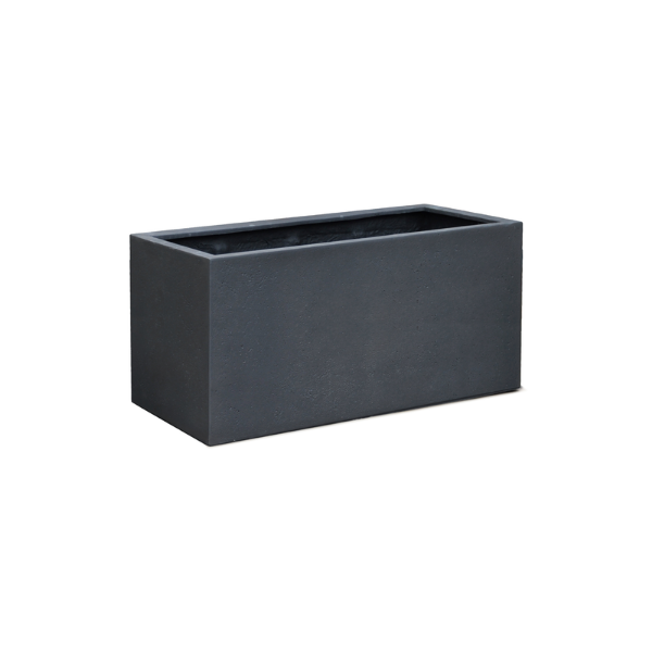 Picture of Vase, box, concrete surface, charcoal color, dia.100x50x50cm
