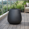 Picture of Vase, lotus bud, concrete surface, charcoal, dia.84x82