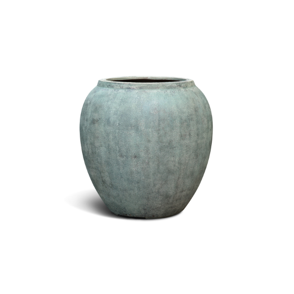 Picture of Vase, low, copper green, d.45x45cm