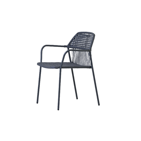 Picture of Chair with armrest, flair alu, anthracite, 56x59x79cm 