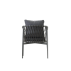 Picture of Chair with armrest, luna, aluminium, sand, cushion grey, 60x65x78cm