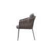 Picture of Chair, plinto alu, antracite+taupe, 58x65x80cm