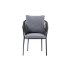 Picture of Chair with armrest, plinto alu, midnight, 58x65x80cm 