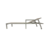 Picture of Sunlounger with armrest, flow, aluminium,white, 197x75x30cm