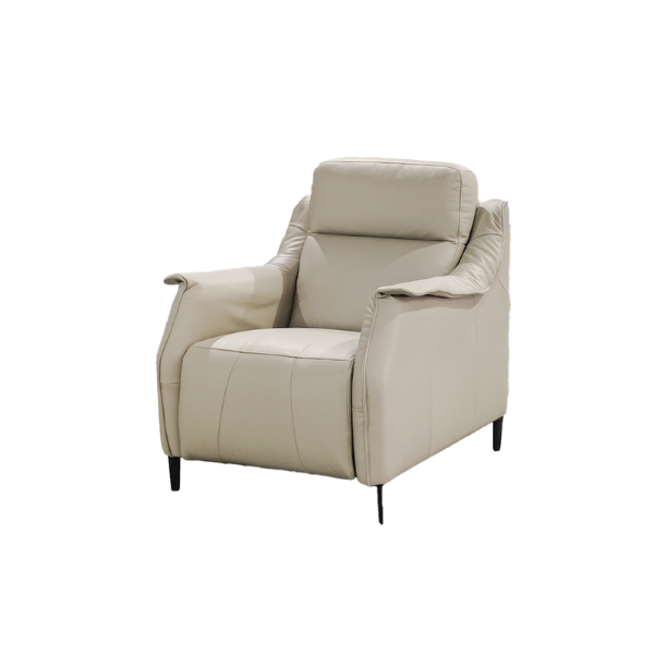 Picture of Armchair, zain, recliner, leather, light grey, 79x97x98cm 