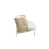 Picture of Sofa 3 seater, lima, aluminium, white, cushion white, natural rope, 210x89x75cm