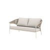 Picture of Sofa 2 seater, celine, ivory frame, cushion beige, natural rope, 180x81x82cm