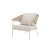 Picture of Armchair, celine, ivory frame, cushion beige, natural rope, 87x81x82cm