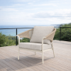 Picture of Armchair, celine, ivory frame, cushion beige, natural rope, 87x81x82cm