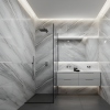 Picture of Floor tile frozen grey, marble effect, glossy, 60x120