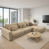 Picture of Right-hand sofa corner, hudson set 1, fabric, memphis 04,  1 cushion memphis 06+ 2 cushion memphis 05, 332x167cm