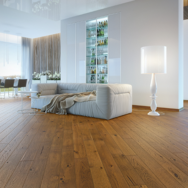 Picture of Engineered wood flooring, sugar piccolo,oak medium brown, 2200x130x14mm
