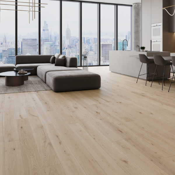 Picture of Engineered wood flooring,marzipan muffin grande, oak light brown, 2200x180x14mm