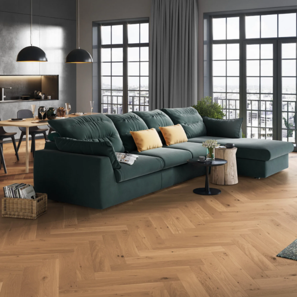 Picture of Engineered wood flooring, tofee, oak light brown, 725x130x14mm