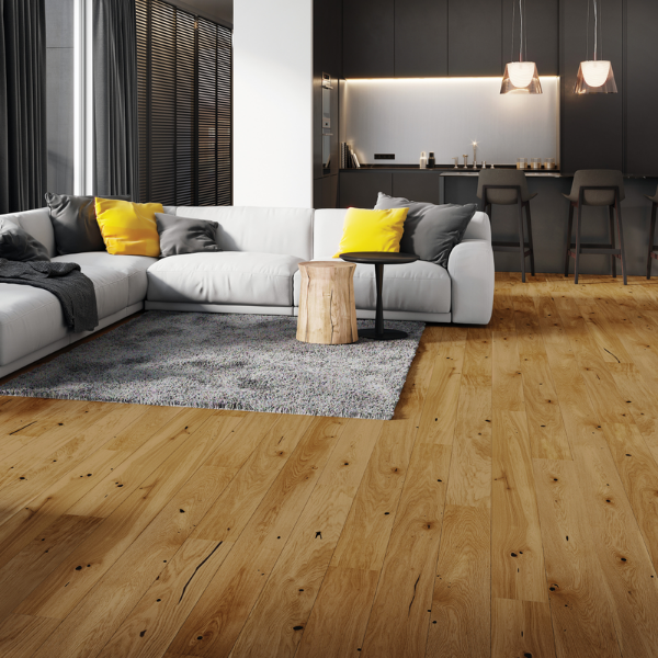 Picture of Engineered wood flooring, country, oak light brown, 1092x110x14mm