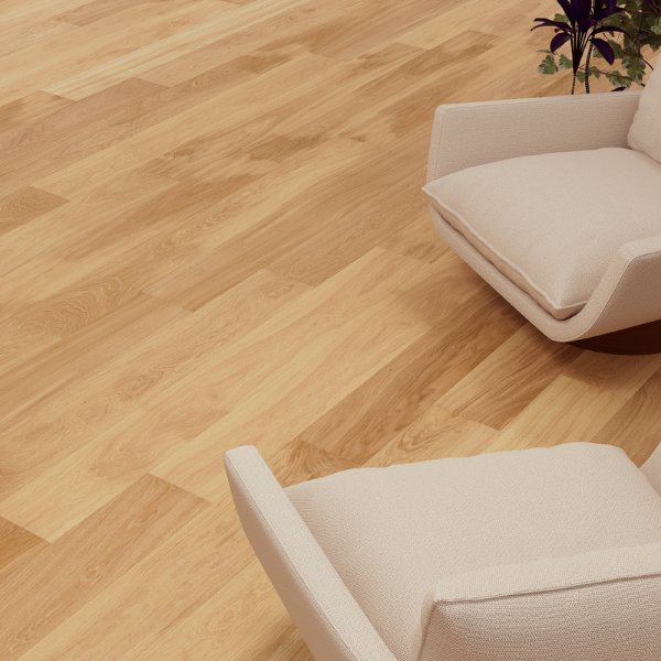 Picture of Engineered wood flooring, almond, oak light brown, 1100x180x14mm