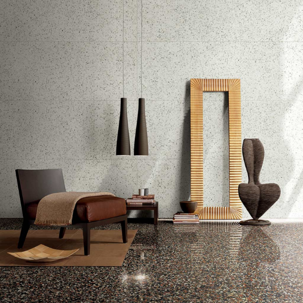 Picture of Floor tile le veneziane, stone effect, glossy, 40x80