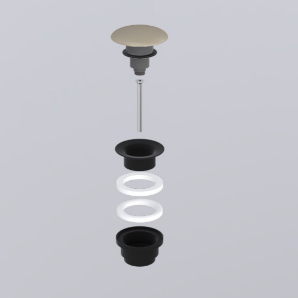 Picture of Universal drain, ceramic cover/metal body, avena, matte