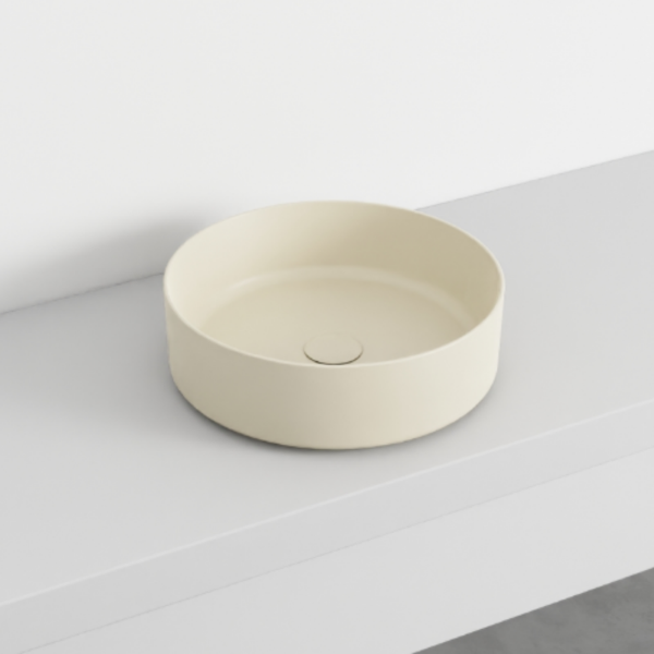 Picture of Shui comfort round basin, ceramic, countertop, linen, matte, 40 cm
