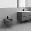 Picture of Smile bidet, ceramic, wall hung, concrete, matte, 35x53 cm