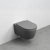 Picture of Smile wc, ceramic, wall hung, concrete, matte, 35x53 cm