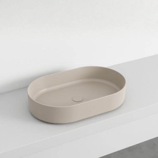 Picture of Shui comfort round basin, ceramic, countertop, avena, matte, 60 cm