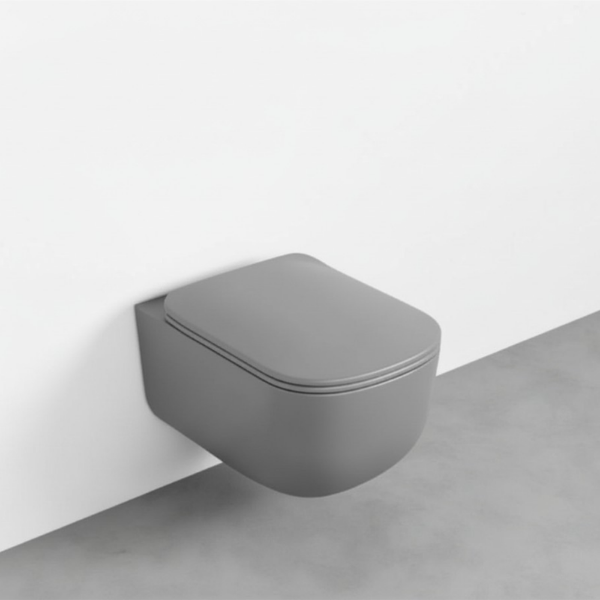 Picture of Era wc, ceramic, wall hung, concrete, matte, 37x53 cm