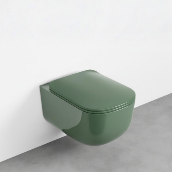 Picture of Era wc, ceramic, wall hung, seaweed, glossy, 37x53 cm