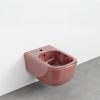 Picture of Era bidet, ceramic, wall hung, coral glossy, 37x53 cm