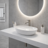Picture of Eco oval basin, ceramic, countertop, white, glossy, 62x45 cm